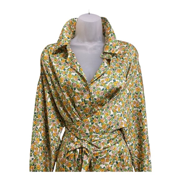 NWT Zara Wrap Around Print Midi Dress XL - Picture 1 of 6